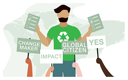 Contatta un docente di scienze ambientali e diventa esperto di responsabilità sociale. Aiuta attivamente il pianeta!