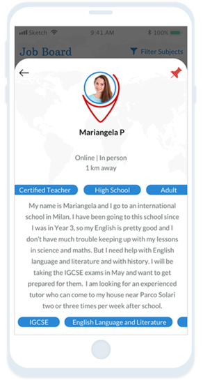 Use our easy Tutor finder app to identify students that want tutoring!