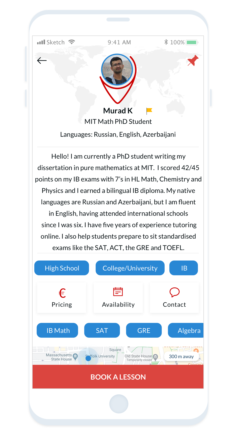 Is there a math tutor nearby or online? Discover math Tutors online and near me with Tutor Around App! 